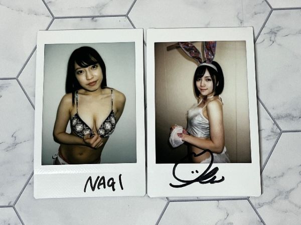 涼森れむ 2点セット 直筆サイン入りチェキ チェキ ピンク Amazon.co.jp