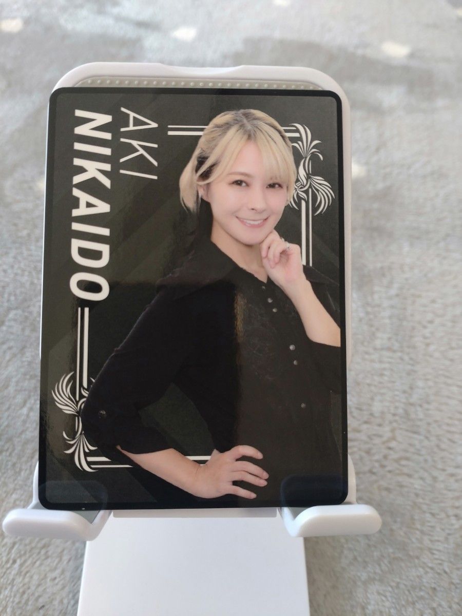 日本麻雀連盟トレーディングカード 二階堂亜樹 サイン付き麻雀牌