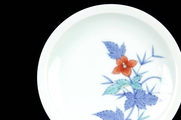 人間国宝 重要無形文化財 十三代今泉今右衛門 錦白粉花絵