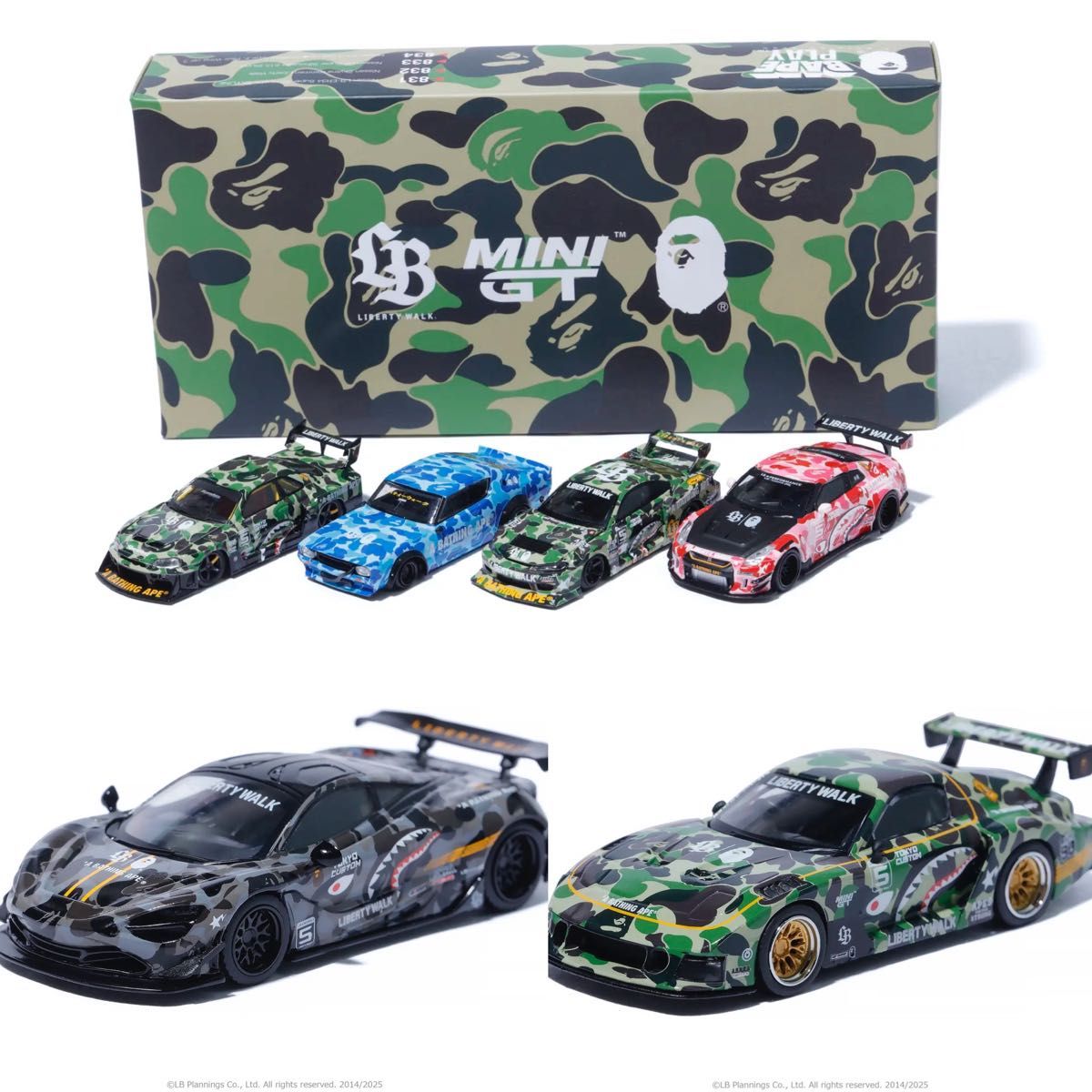 BAPE x LBWK MINIGT ミニカー 6台セット BAPE® × LIBERTY WALK®︎ × MINI-