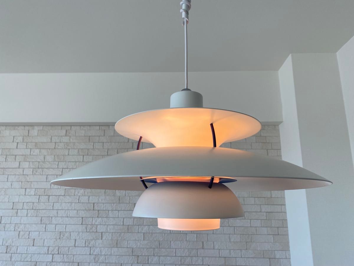 ルイスポールセンPH5リプロダクト50㎝ホワイト（電球 ダクトレール