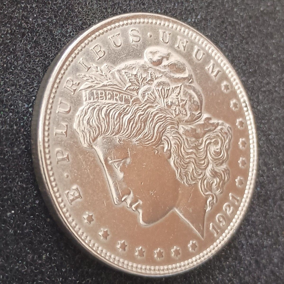 1921年製 モルガンダラー銀貨 USA 1ドル硬貨ミントマークなし(フィラ