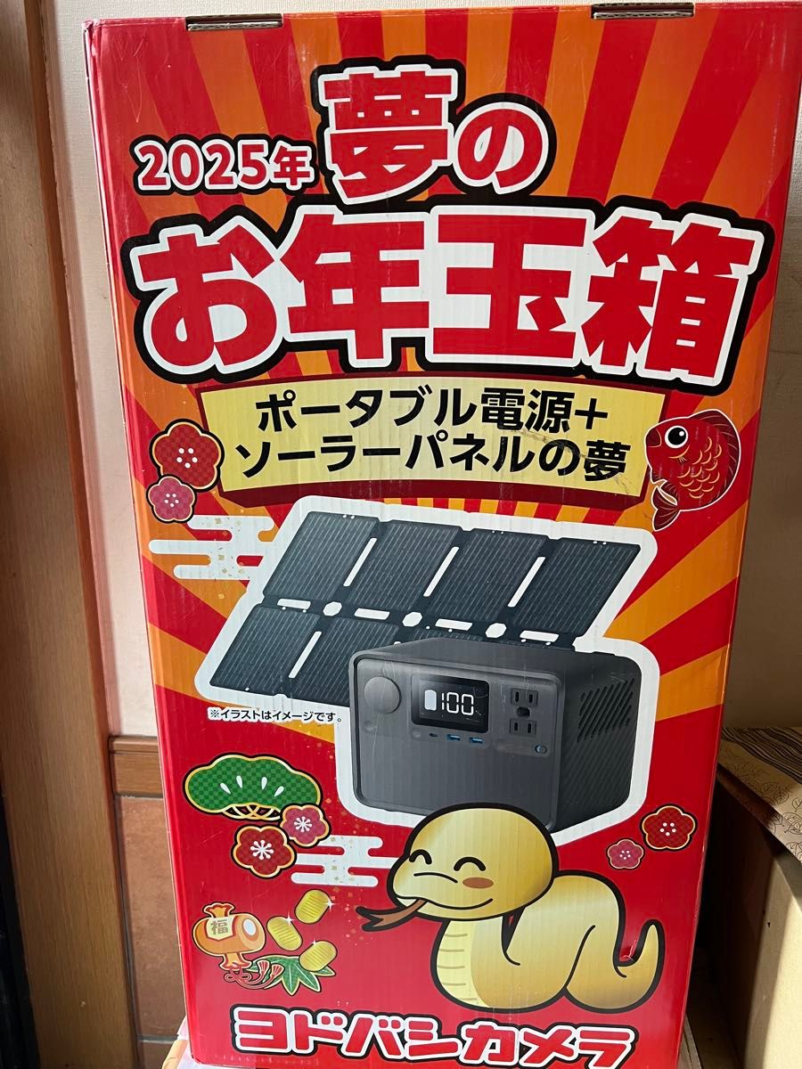 ヨドバシカメラ夢のお年玉箱ポータブル電源 +ソーラーパネルの夢