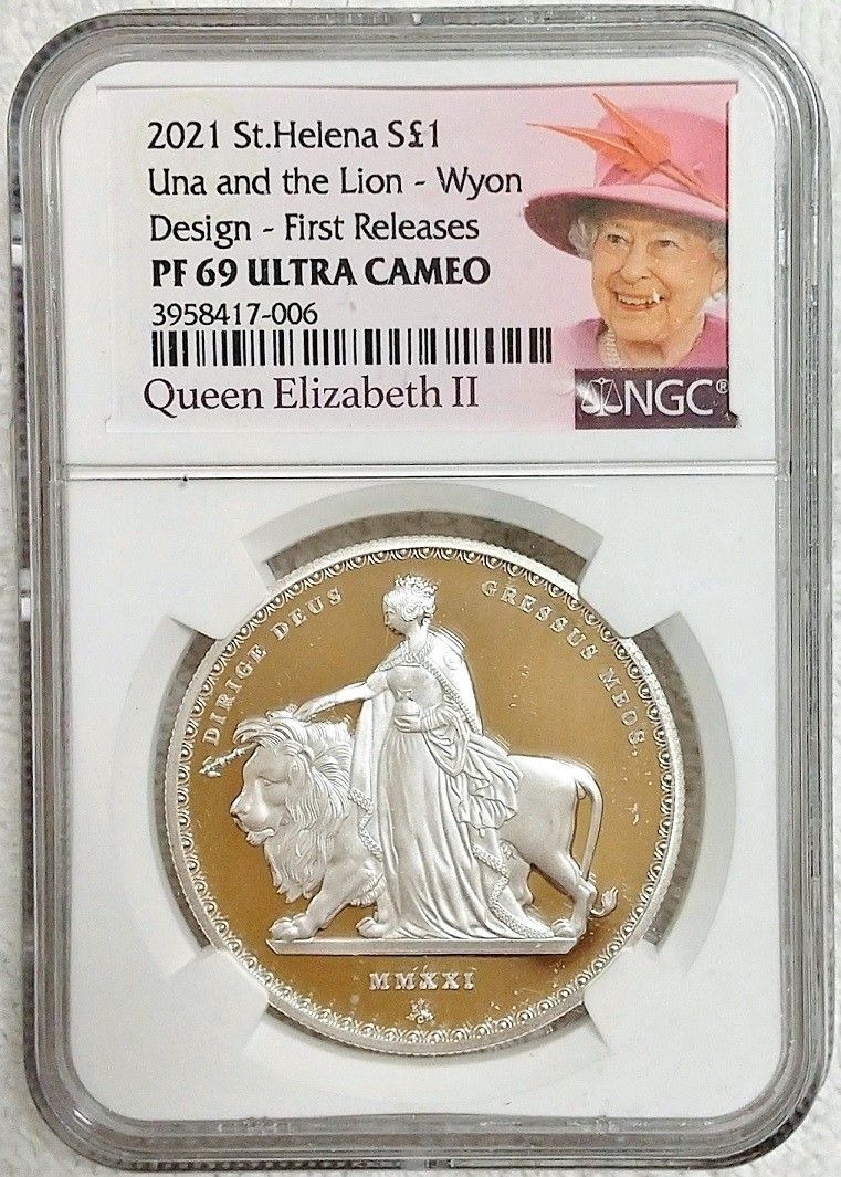 2021年 ウナとライオン 1ポンド 1オンス 銀貨 NGC PF69 ULTRA CAMEO FR