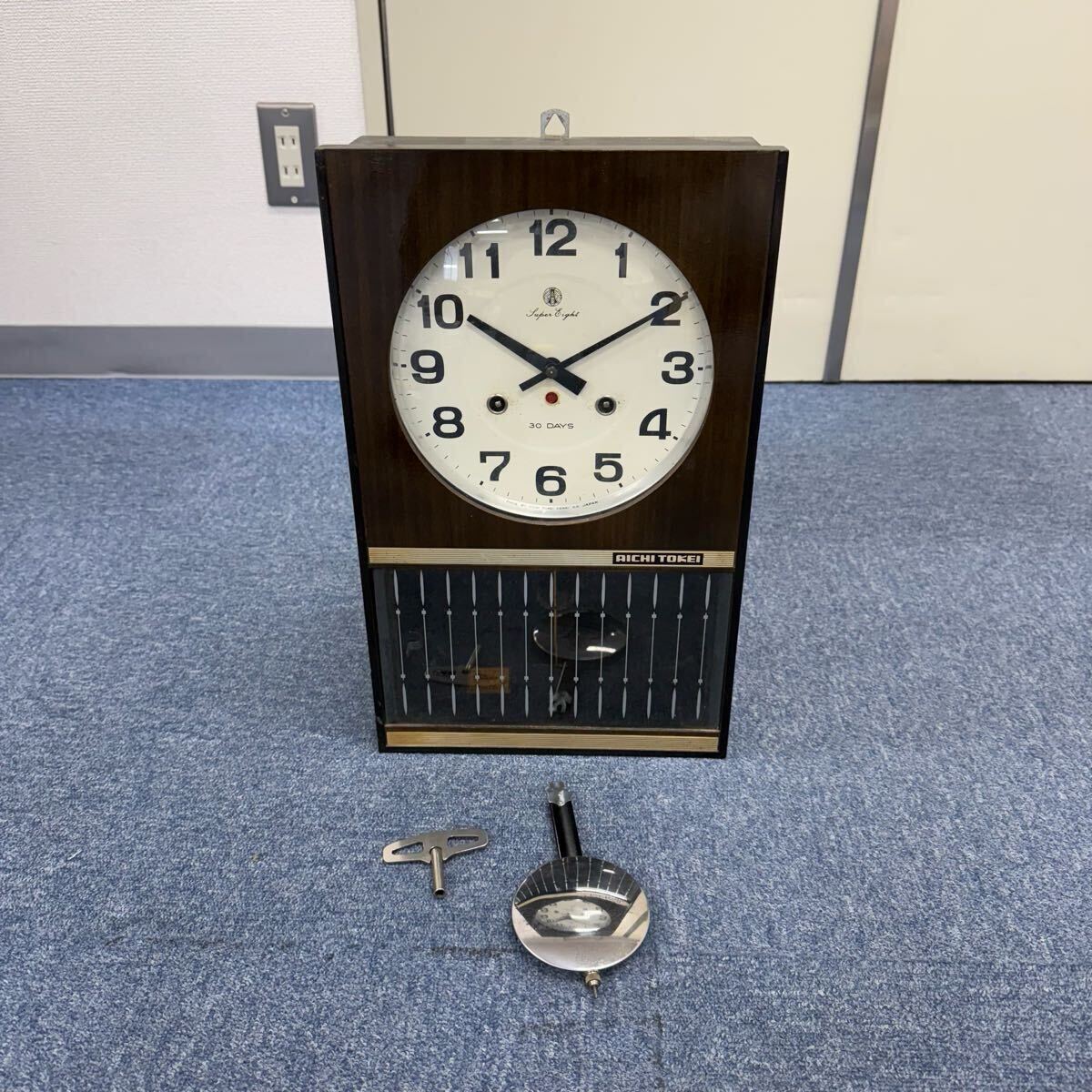 ◎AICHI TOKEI アイチ時計 壁掛け時計 柱時計 ゼンマイ 振子時計