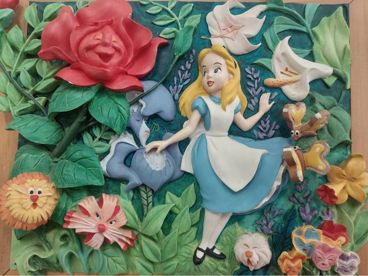 不思議の国のアリス】立体 絵画 フレーム 陶器 ディズ