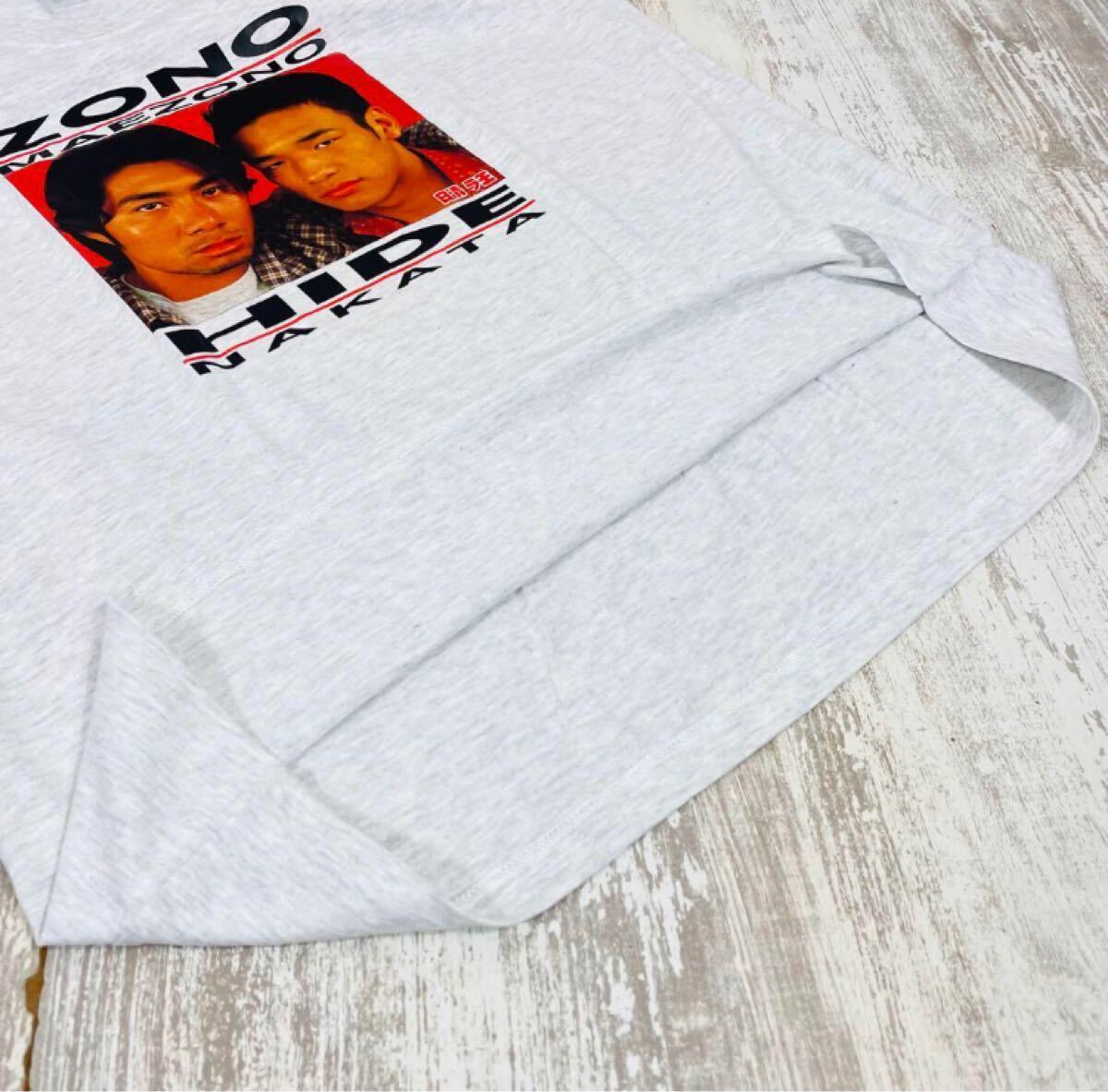 非売品】【希少品】日清ラ王 中田英寿 前園真聖 Tシャツ 90's【L】【美