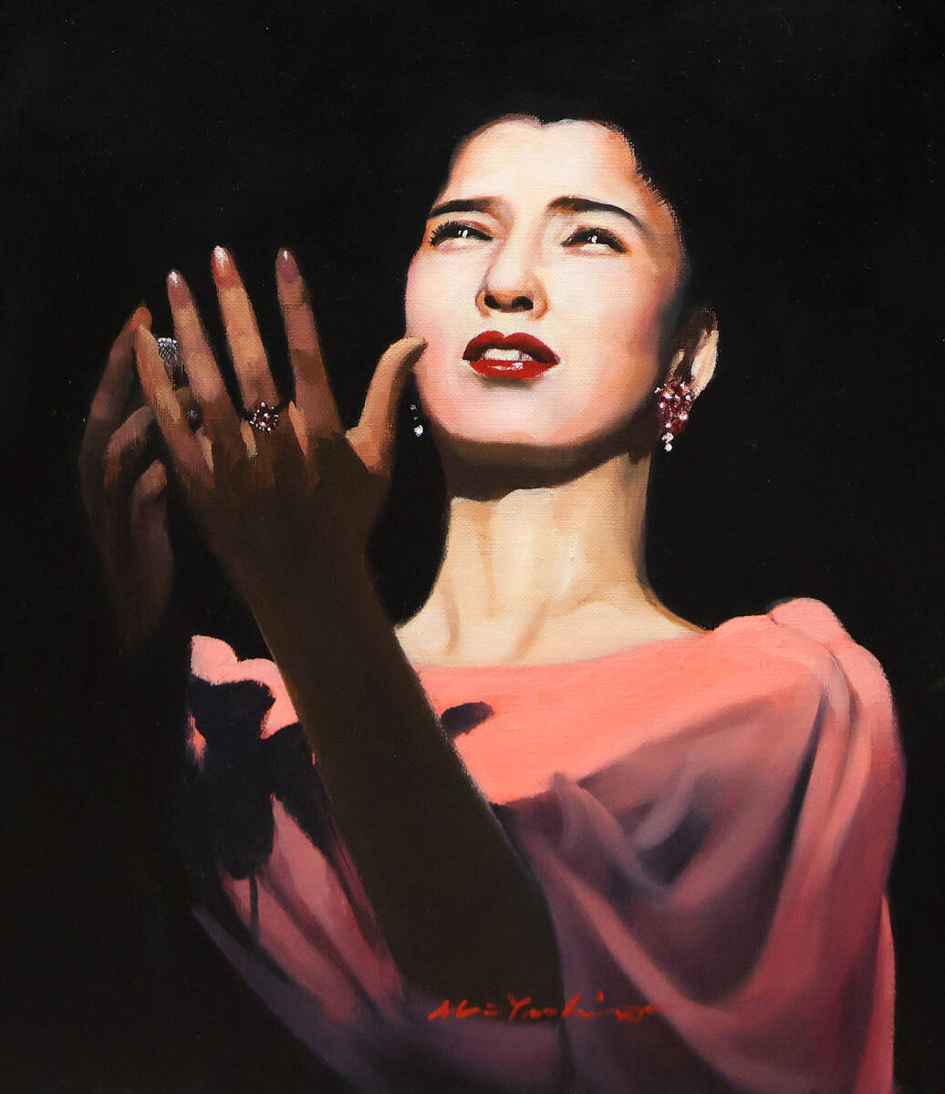 サンバ 八代亜紀 チビたん 油彩画 S3号 真作保証 サンバ様専用 八代