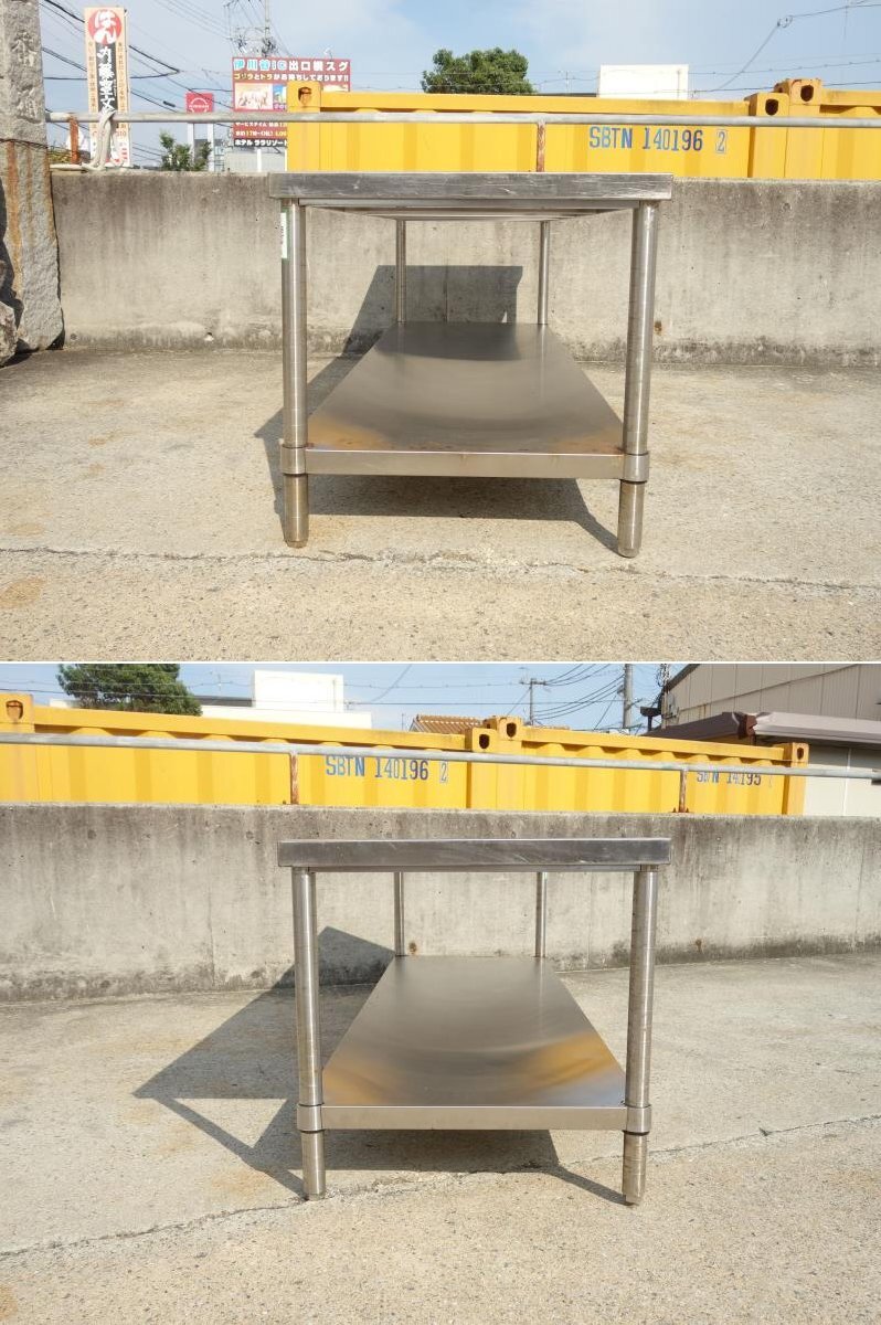 中古】M▽業務用 厨房 作業台 棚 ステンレス コンロ台 (Fe1830)