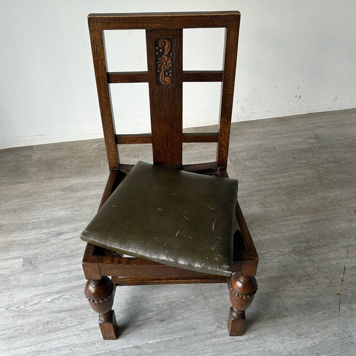 イギリス アンティーク 家具 ダイニング チェア 1930年頃 オーク材開