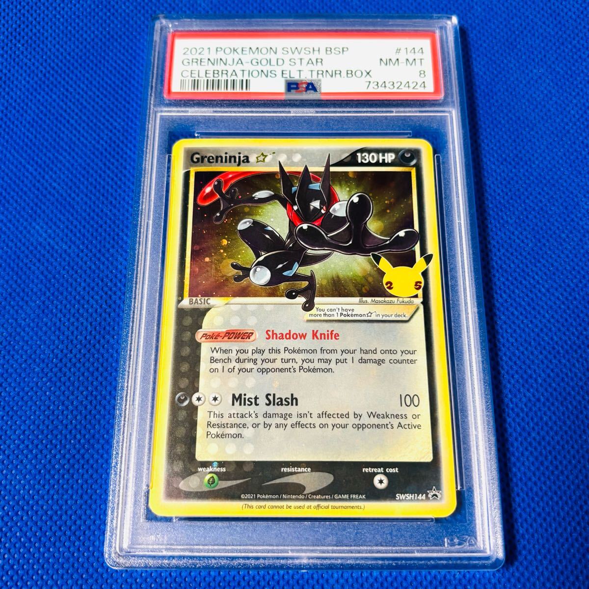 ◇PSA8◇NEAR MINT-MINT【Greninja/ゲッコウガ/ゴールドスター/25周年