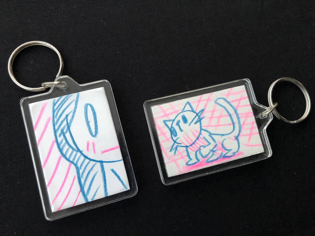 天野タケル 直筆ドローイング 額装 3枚セット 天野タケル 直筆