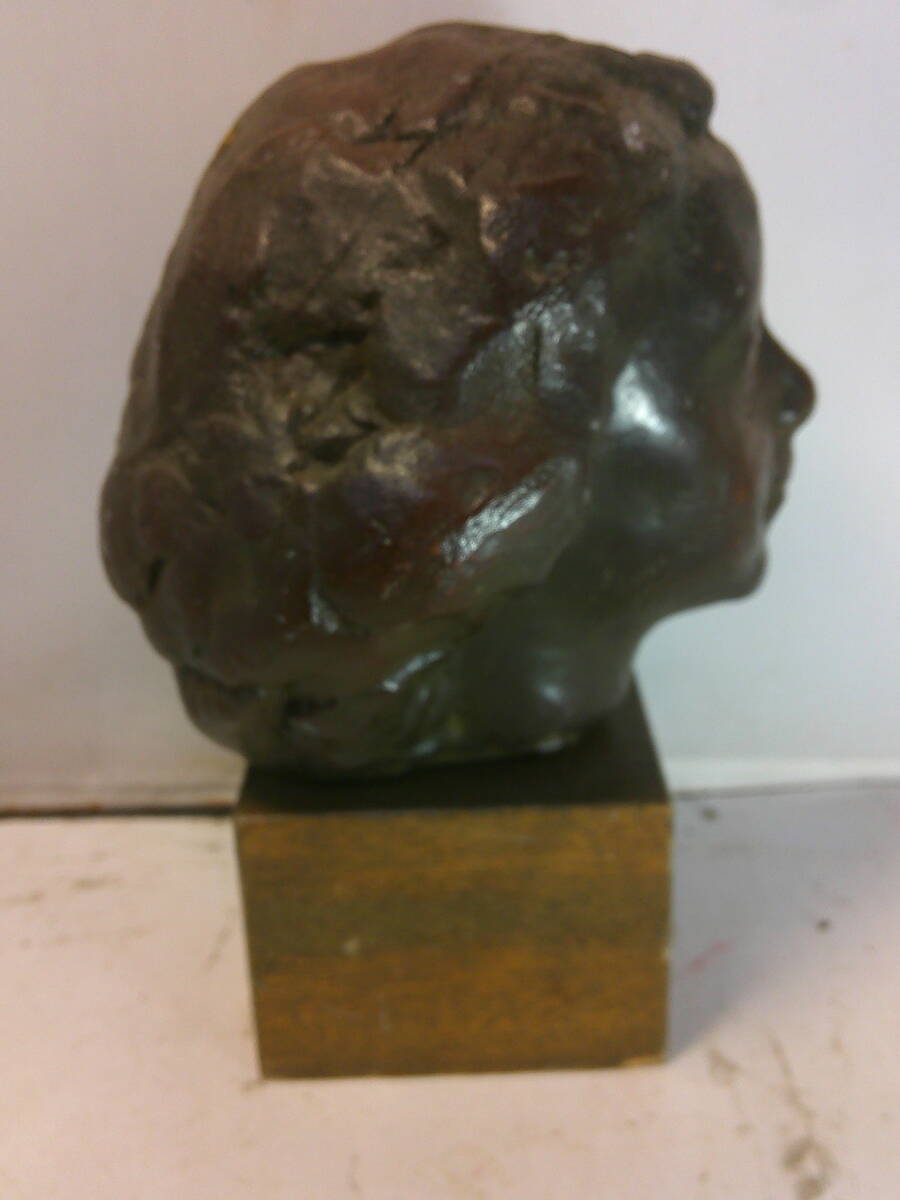 加藤顕清 ブロンズ像 顔 加藤顕清 「顔」ブロンズ像 美人像 1894年