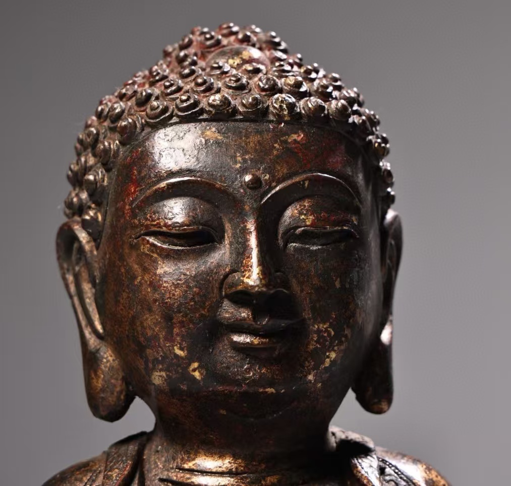 中国 釈迦三尊像 青銅器 銅像 仏教 骨董 美術品 古美術