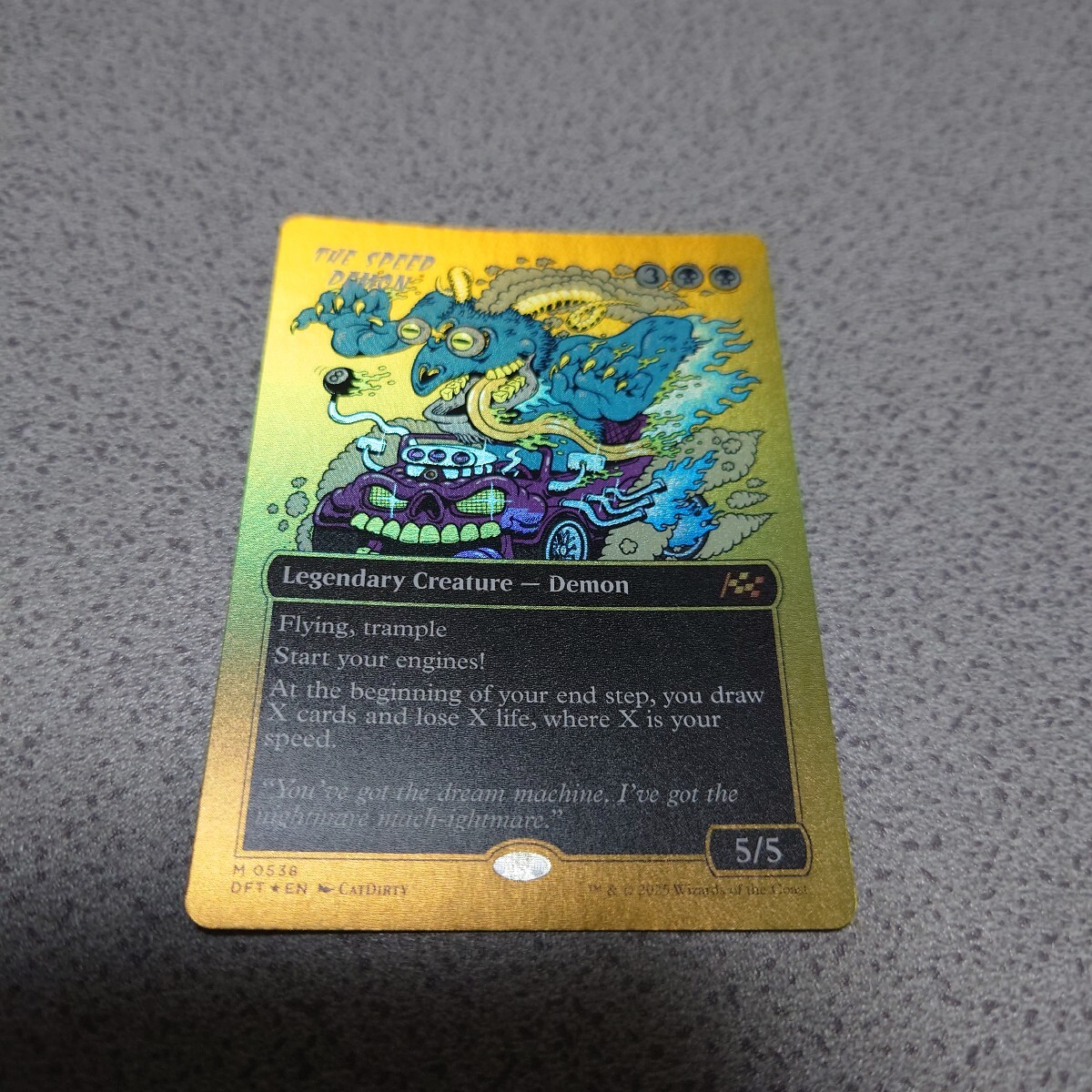 MTG スピードデーモン ボーダーレス ファーストプレイスfoil 英語版