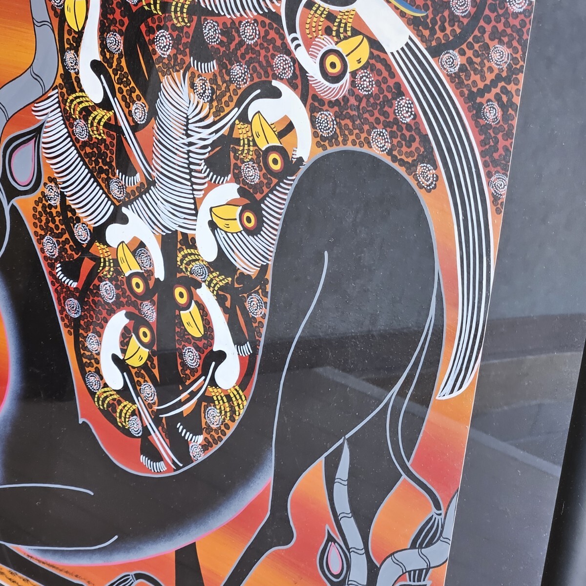 アフリカ 絵画 アート ティンガティンガ チワヤ レイヨウ 鳥 楽園 動物園