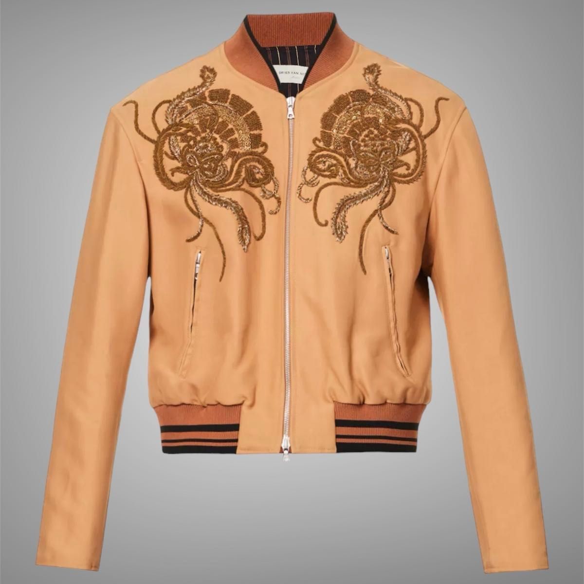 DRIES VAN NOTEN embroidery bomber jacket ドリス ヴァン ノッテン