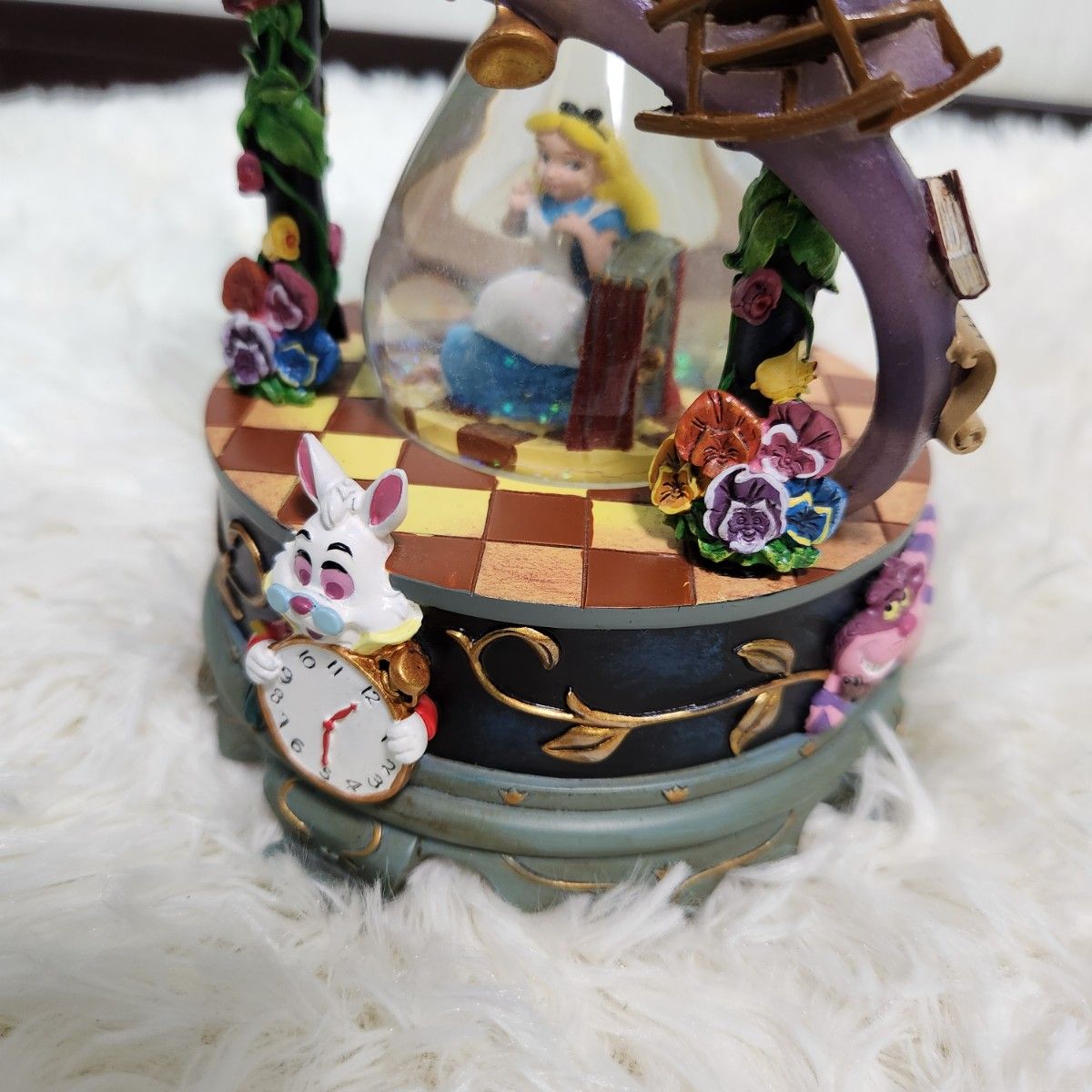 激レア】不思議の国のアリス スノードーム オルゴール ライト 25周年
