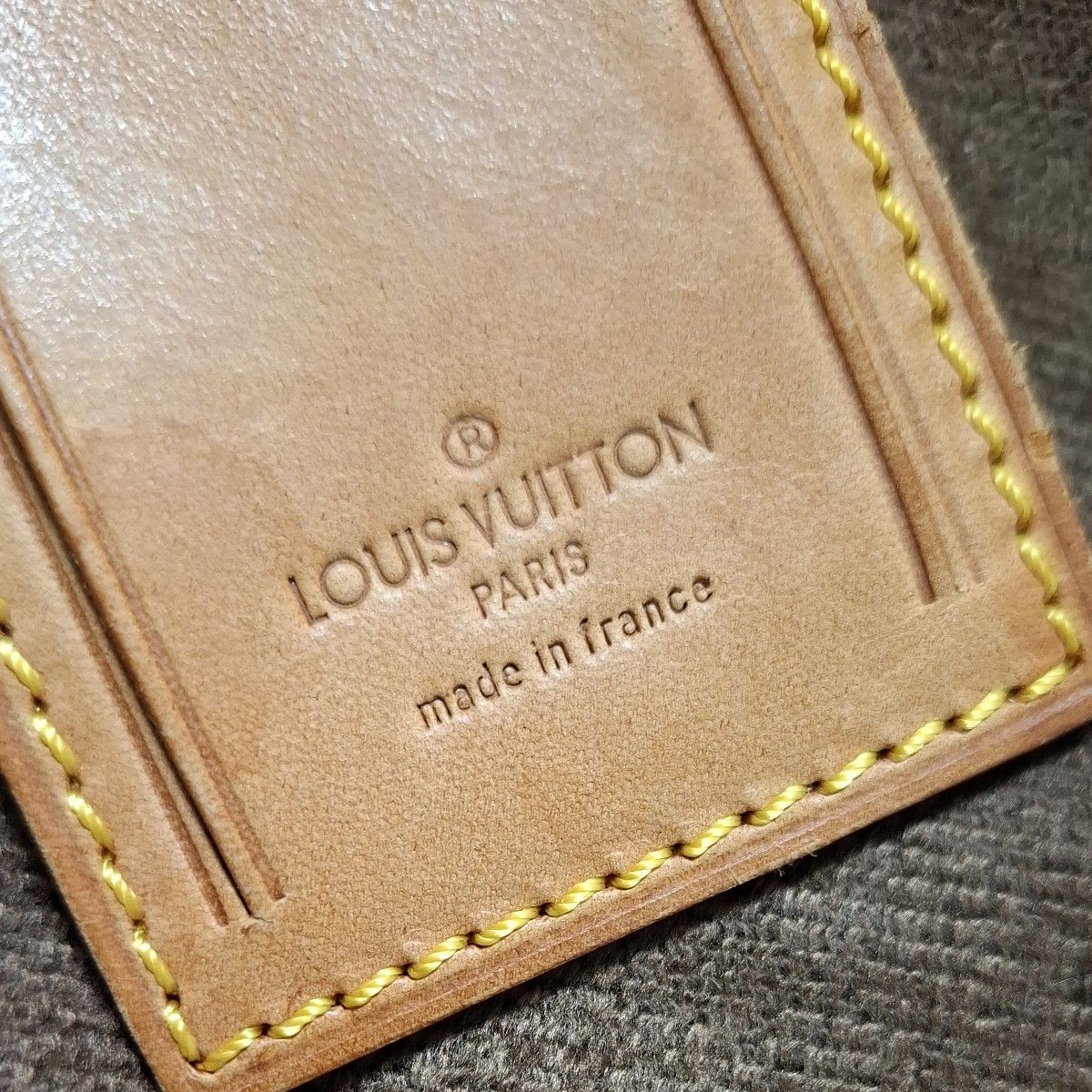 LOUIS VUITTON ルイヴィトン ヌメ革タグ 2個セット ネームタグ レザー