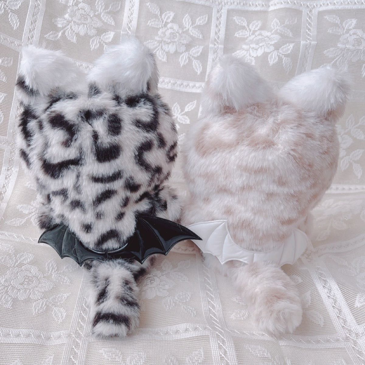 b43 ぬい服 12cm ちびぐるみ 着ぐるみ おすわり 豹たれみみうさぎせっと