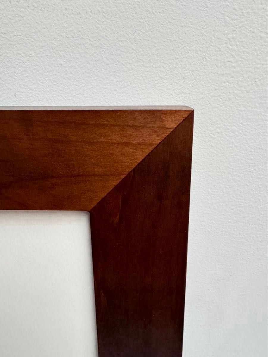 在庫25】額 額縁 木製 焦茶 ダークブラウン 大きいサイズ アート 写真