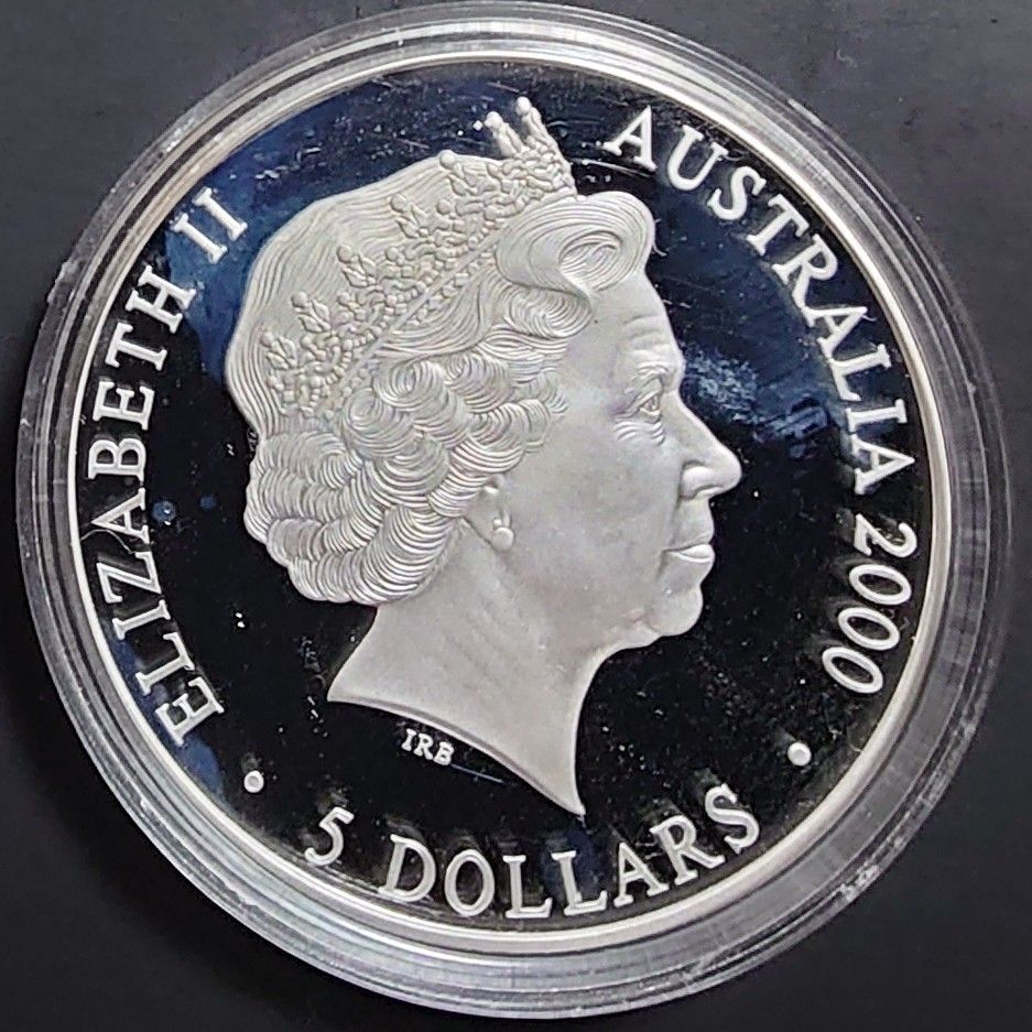 2000年 オーストラリア銀貨 5ドル 1オンス シドニーオリンピック記念