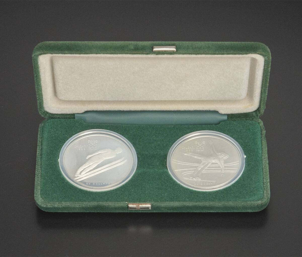 1998年 カナダ カルガリーオリンピック 記念銀貨 20ドル銀貨 2枚セット