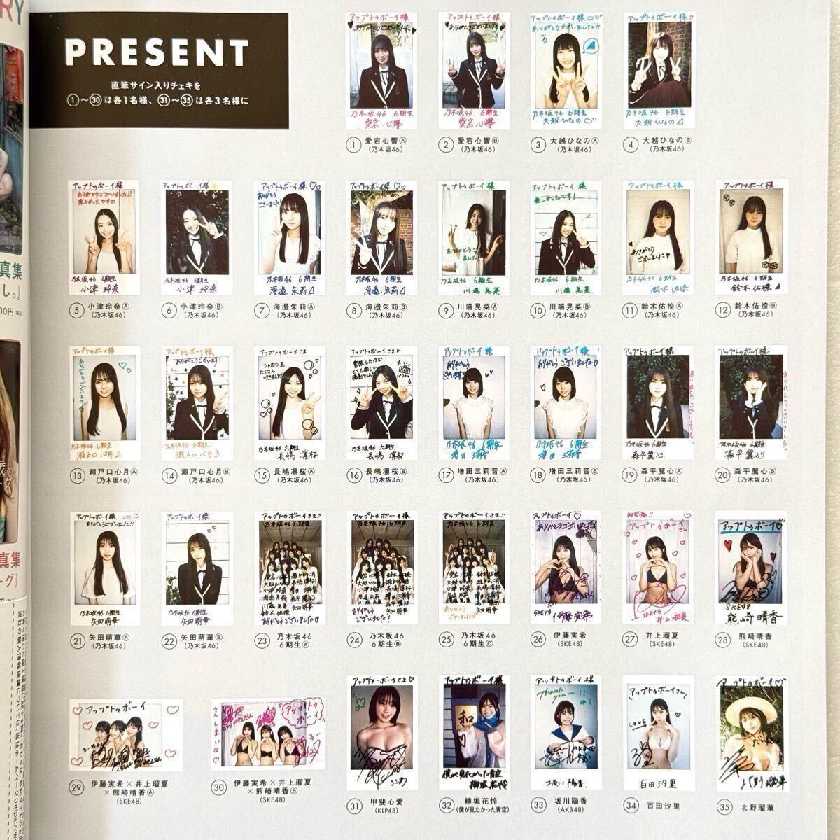 直筆】 スピリッツ 2025年 18号 当選品 まいきち サイン入り チェキ