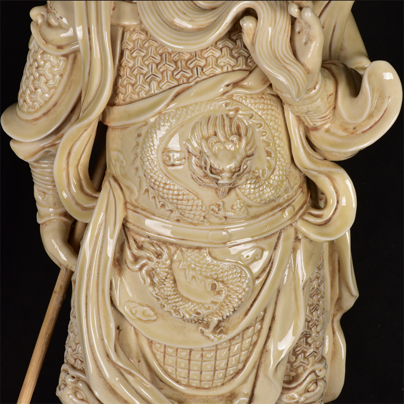 ✴︎ヴィンテージ✴︎古美術 台湾製 白磁 観音様 仏頭 高さ約33cm