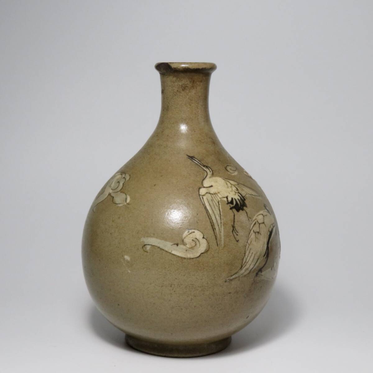 Amazon.co.jp: 李朝•高麗 鹤紋香合 骨董 古美術 唐物 コレクション 李