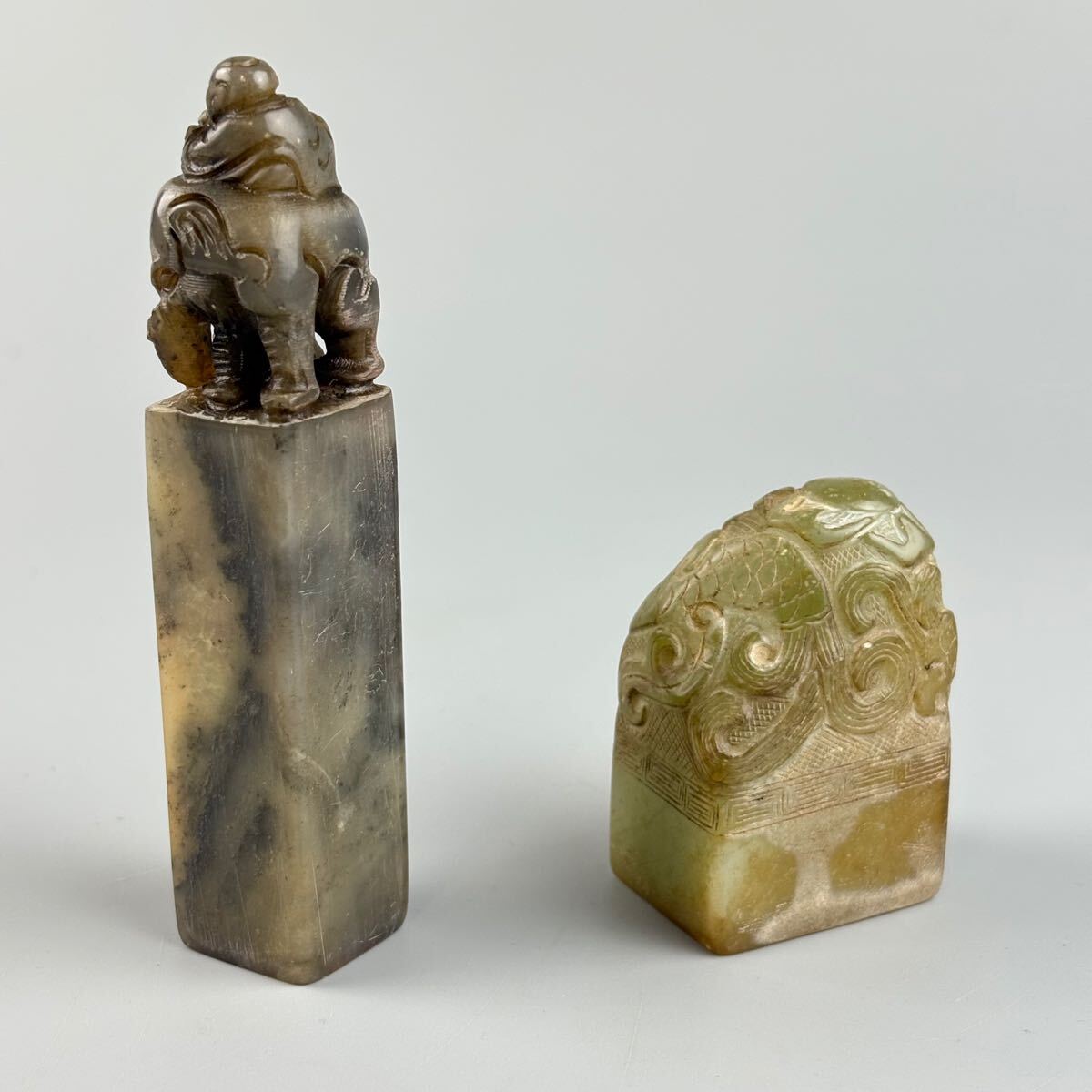 中国 篆刻 玉石寿山石彫刻など 印材 7点まとめて N 4475 中国 篆刻 玉石