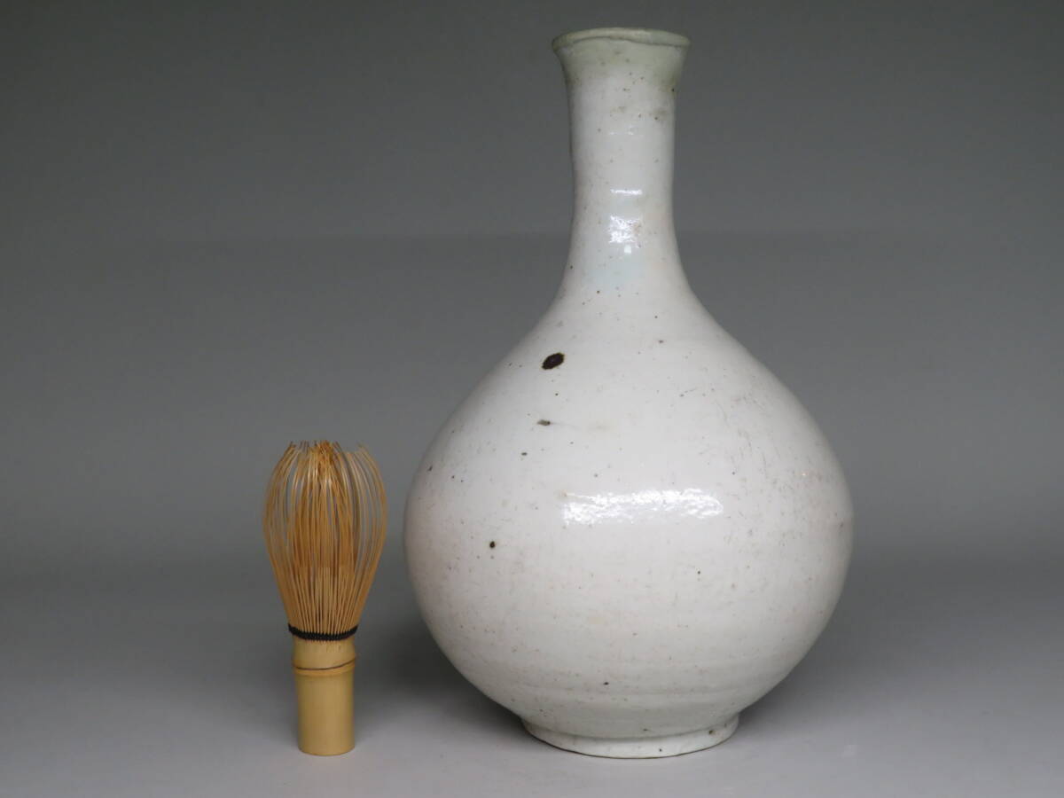 個人蒐集家所蔵 李王朝 李朝 白磁透彫花瓶 壷 花瓶□李