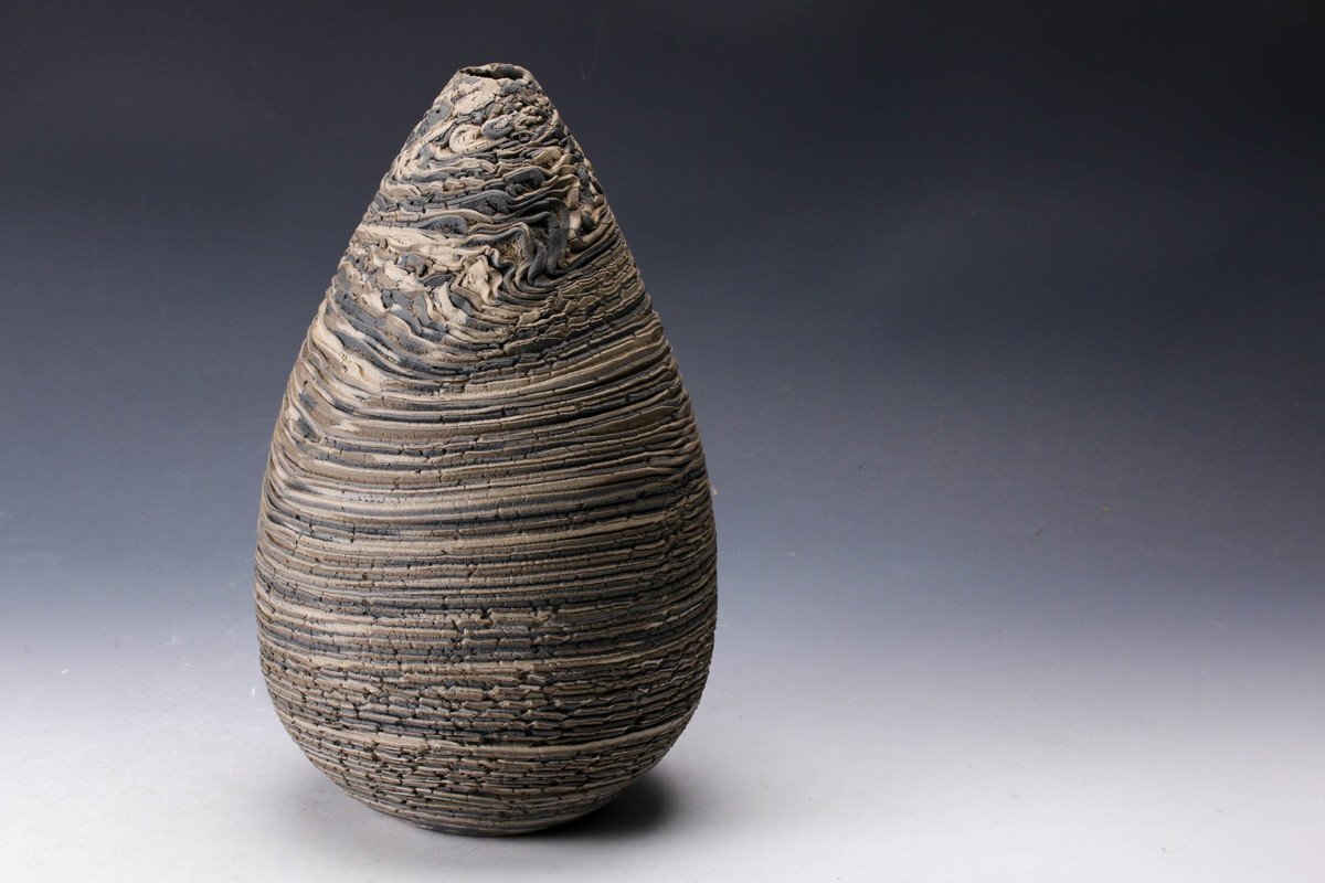 送料無料人間国宝【松井康成】造 練上げ嘯裂文葉皿2枚 幻の傑作 共箱