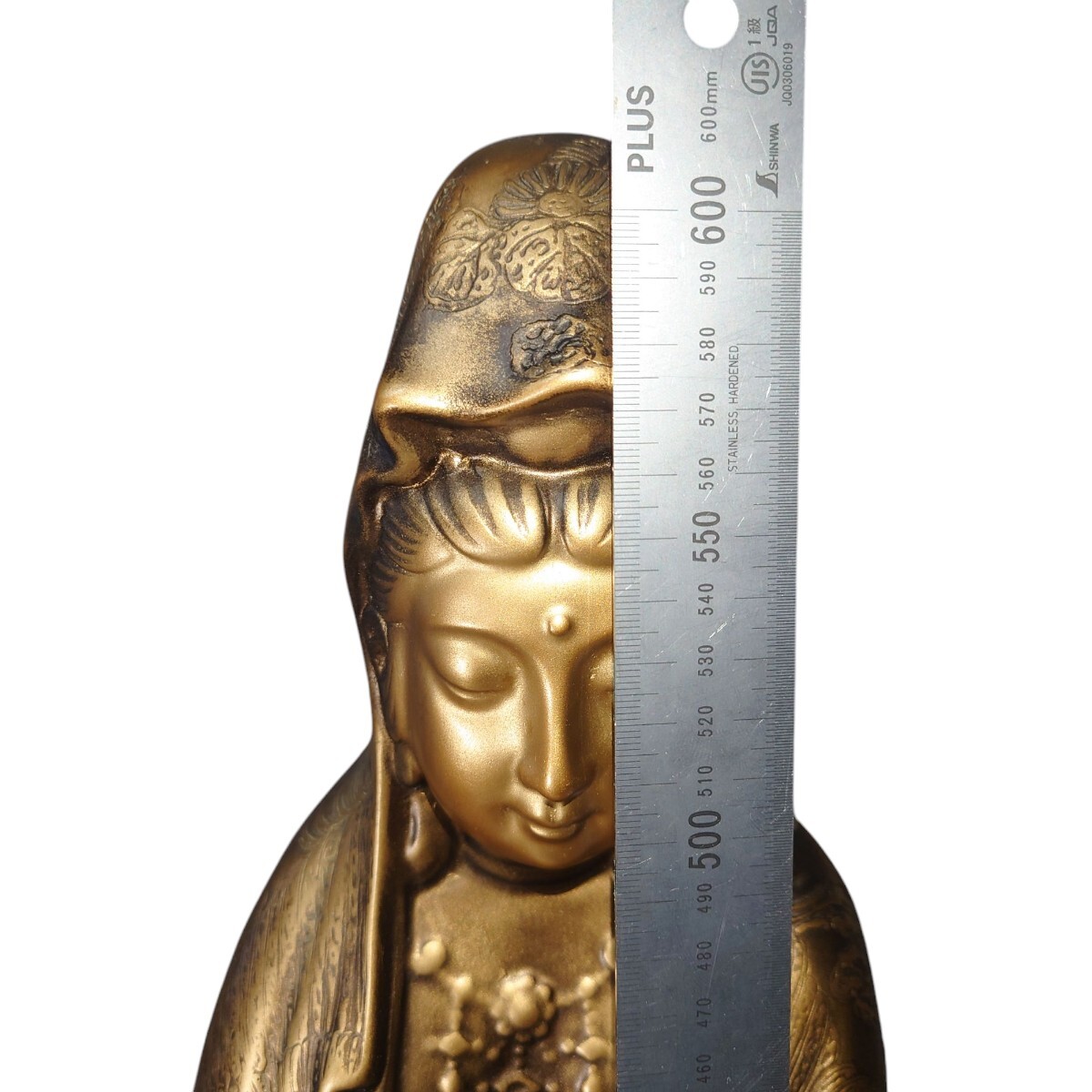 鶯玉作】観音菩薩 仏像 古美術 非鉄 金属工芸 彫刻 観音像