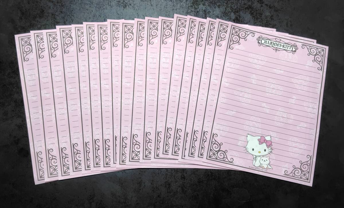 チャーミーキティケース入りレターセット2004年製サンリオレトロハロー