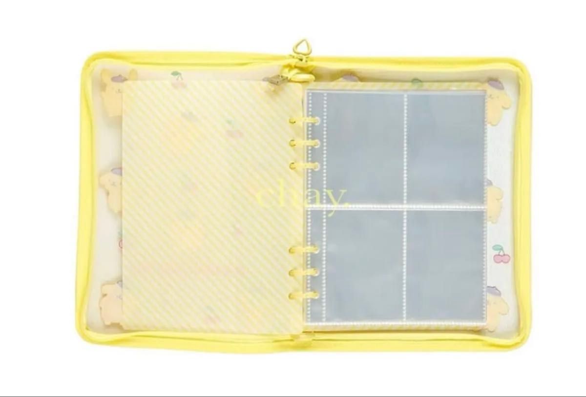 ポムポムプリン クリアバインダー A5サイズ 6穴 クリアでぷっくり3D