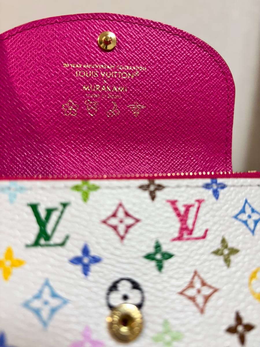 新品 LV×TMルイヴィトン ポルトモネロザリ マルチカラー 村上隆 コラボ