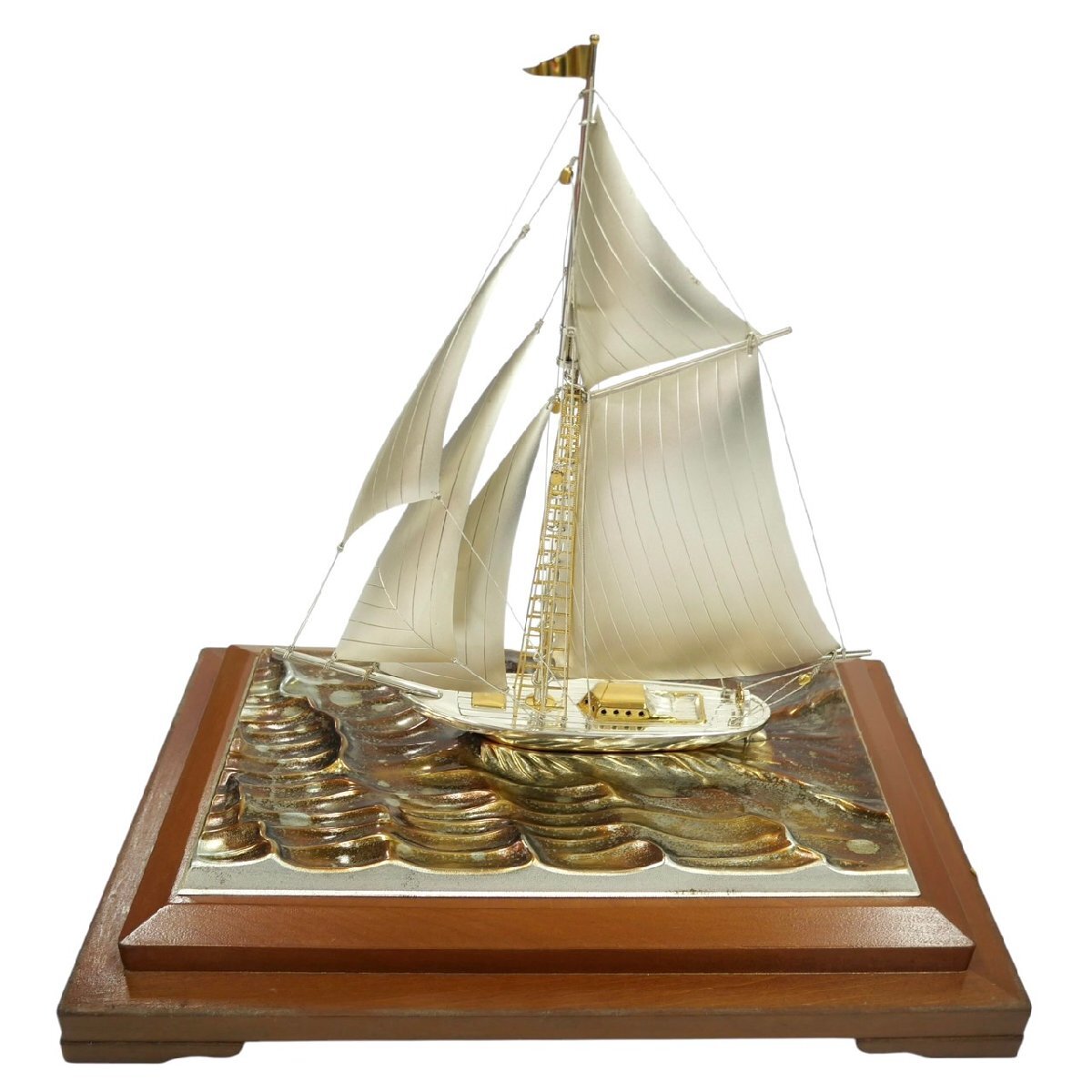 関工芸 銀製 STERLING 960 SEKI 刻印 ヨット 帆船 置物 (R1888GGGnwx)