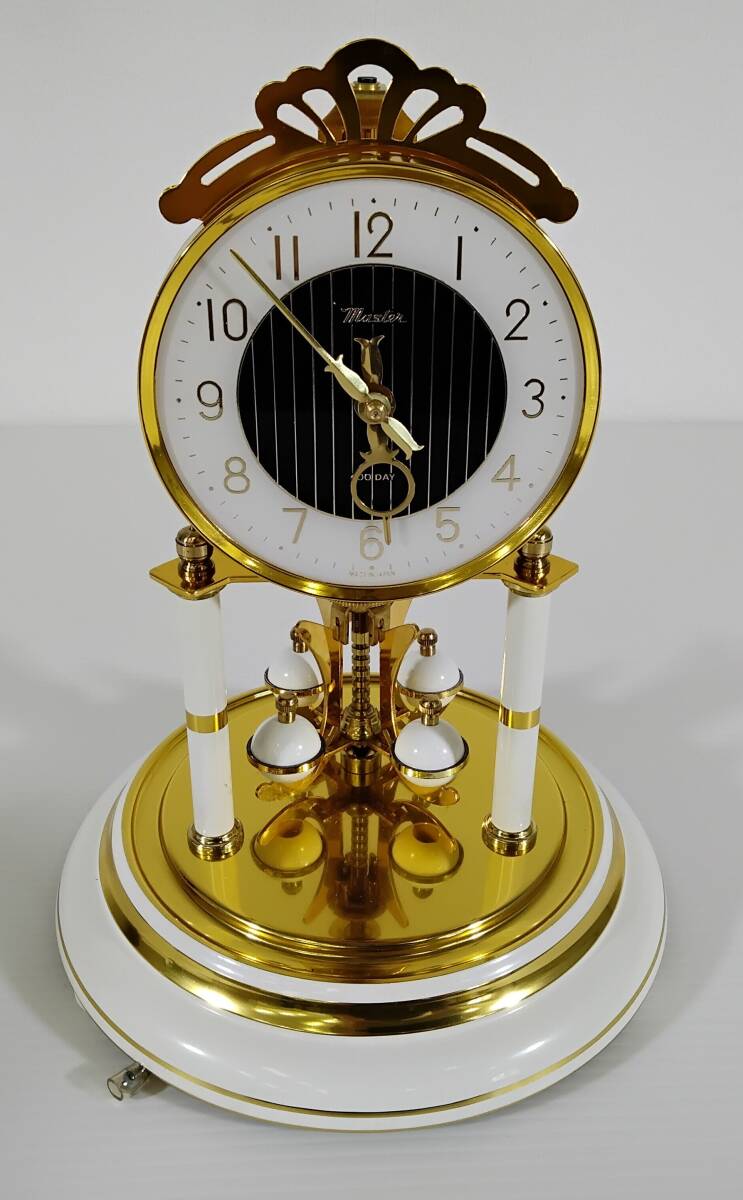 Master 400-Day 置時計 ガラス製 金色 ゼンマイ巻き式 レトロ Master