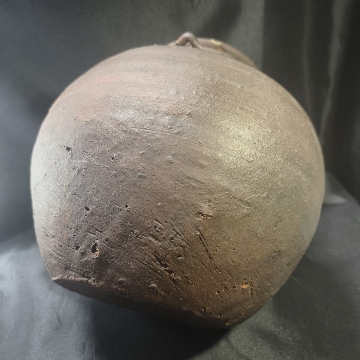 古備前 四耳壺 窯記し 素焼 在銘 桃山時代 古美術品 置物 コレクター