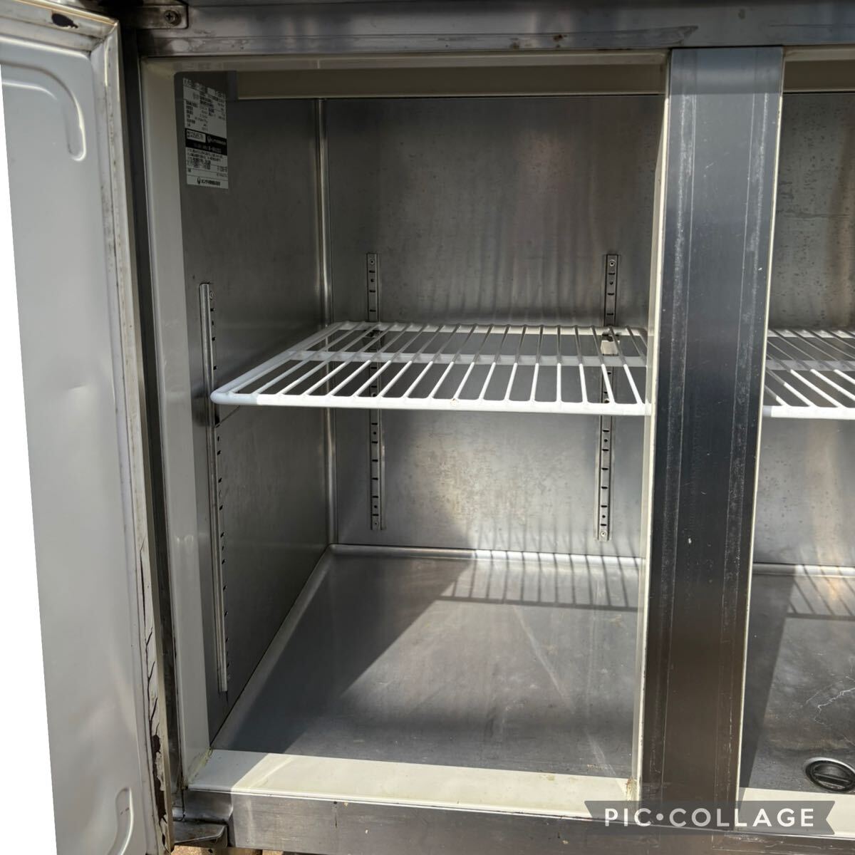 業務用ホシザキの2ドア台下冷蔵庫です。 120cm幅の需要の多い商品です。