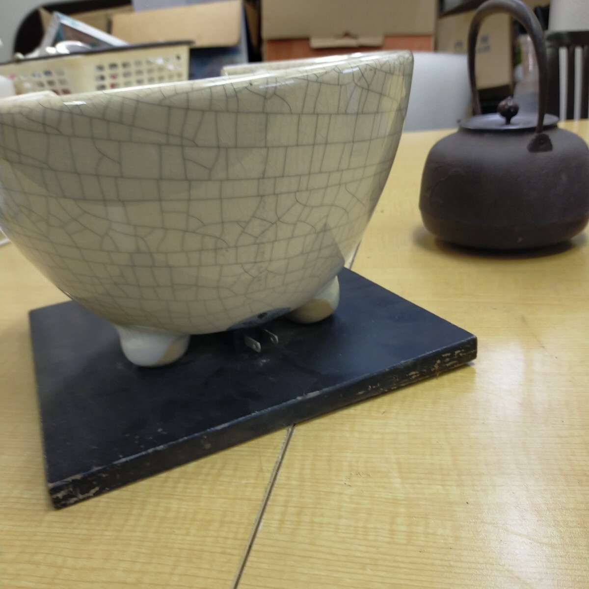 野々田式 風炉型電熱器 白さつまA型 紅鉢道安型 炉