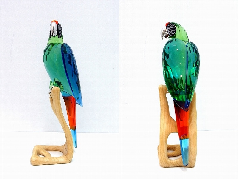 SWAROVSKI【スワロフスキー】 鳥 置物 オウム？ クリスタル シルバー