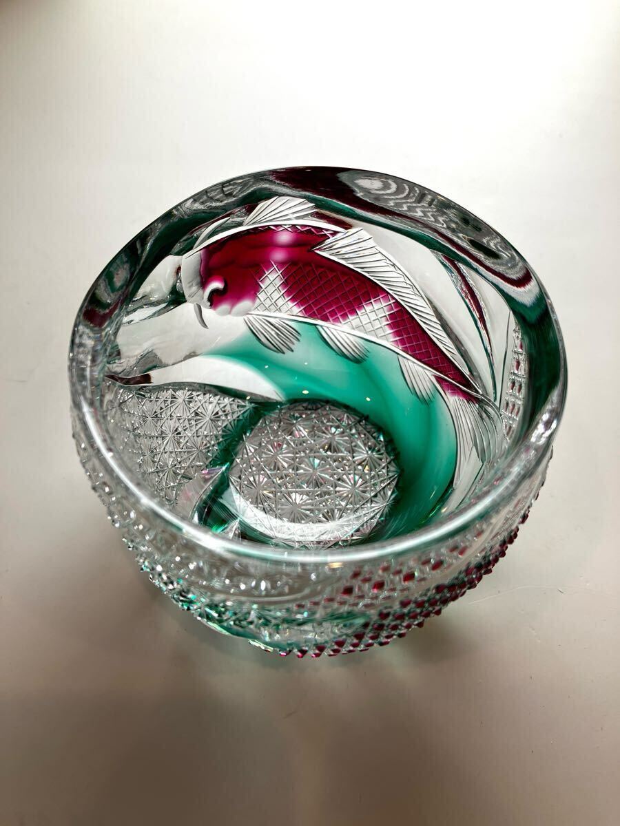 d*7様 江戸切子 伝統工芸士 但野英芳作 「兜」 飾り皿 d*7様 江戸切子