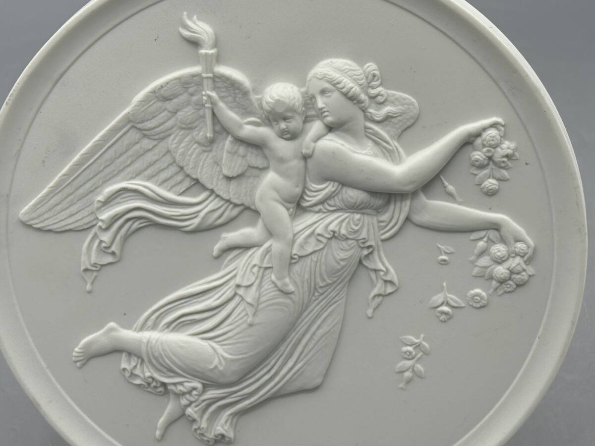 ビングオーグレンダール B&G 3D 壁掛け 飾り皿 天使 エンジェル 母 子