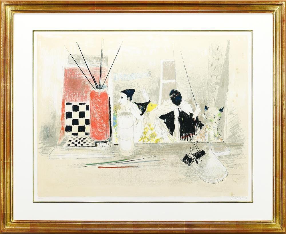 ☆ ジャン・ジャンセン Jean Jansem ◇ 道化師 ピエロ ◇ リトグラフ