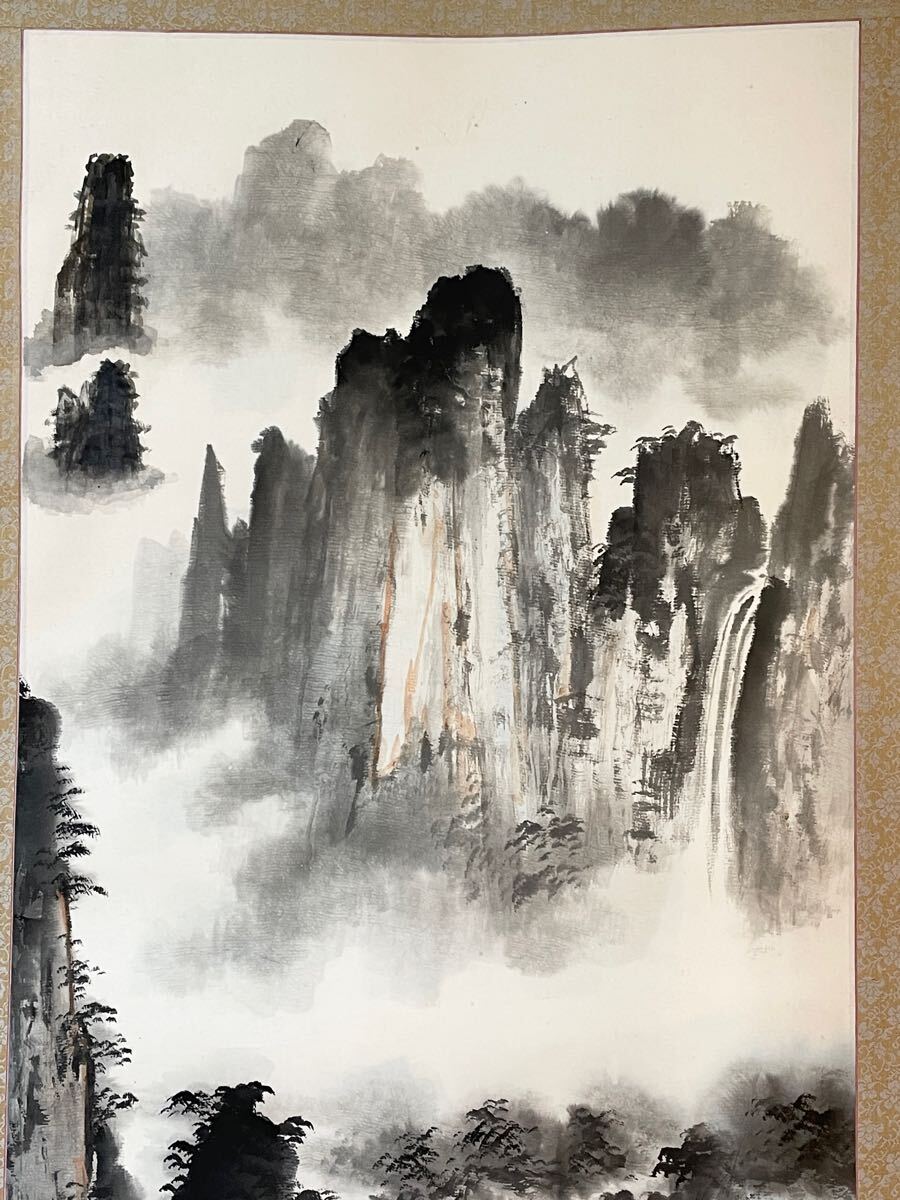 即決 模写 不染鉄/山水図 掛軸(検索＝速水御舟 古径 船田玉樹 秋声