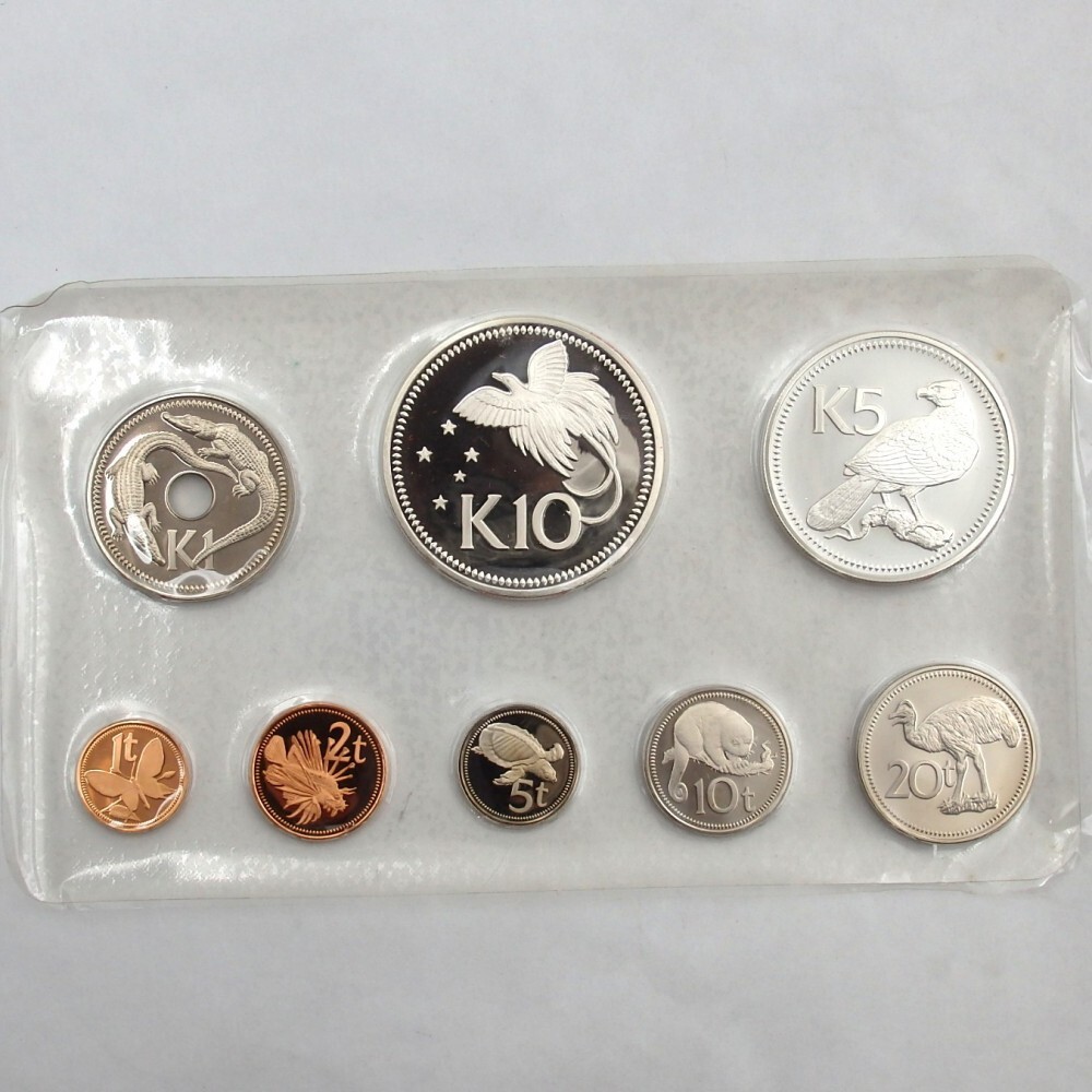 パプアニューギニア プルーフコインセット 1975 フランクリンミント/g