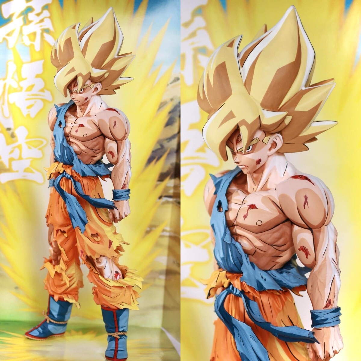 ドラゴンボール フィギュア リペイント 超サイヤ人 孫悟空 二次元彩色