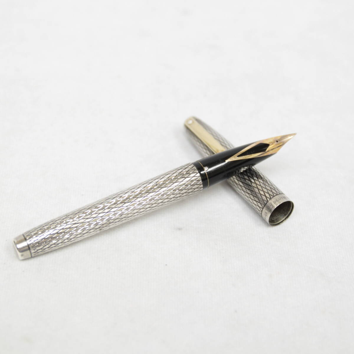 SHEAFFER シェーファー 万年筆 スターリングシルバー 14K 585 カード